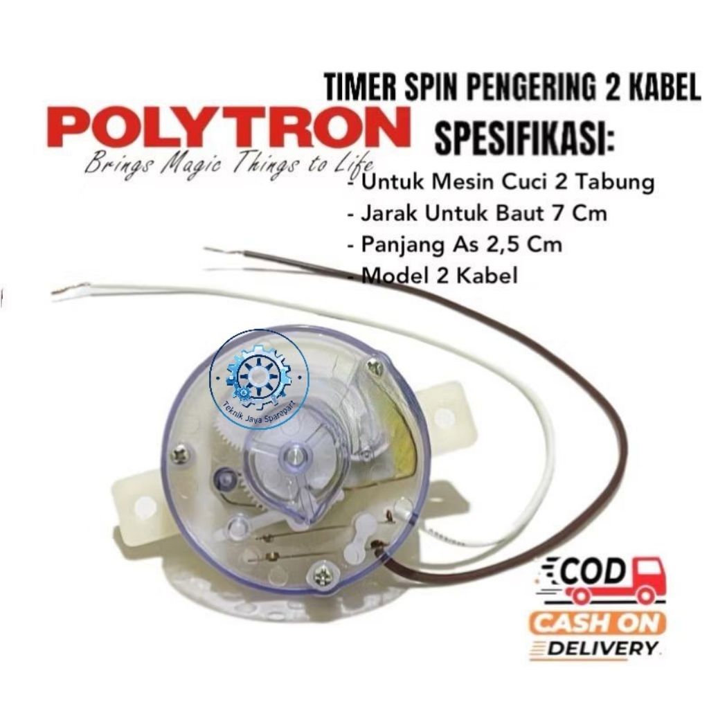 Timer Spin Pengering 2 Kabel Mesin Cuci Polytron 2 Tabung - Timer Pengering Polytron 2 Kabel