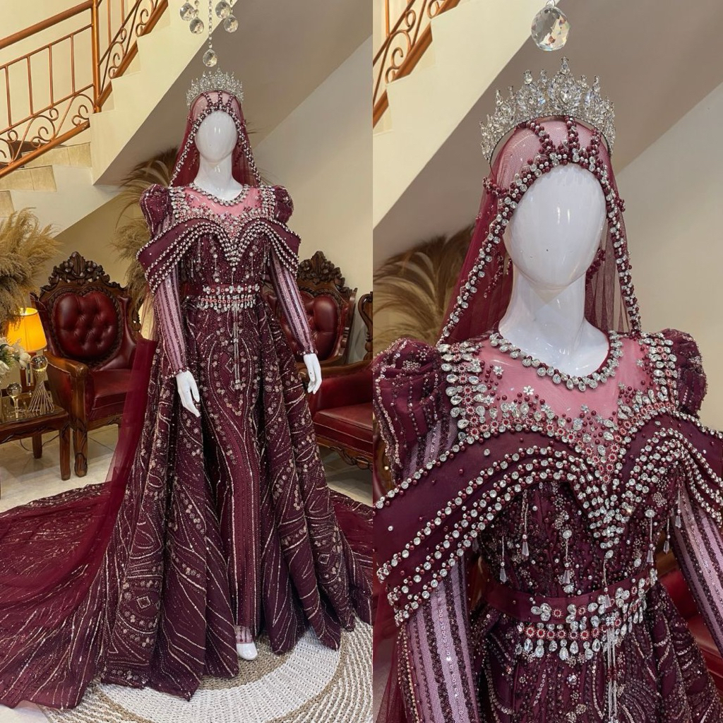 Gaun pengantin slim crinolyn | Gaun pengantin | Gaun pengantin slim premium | Gaun pengantin slim ek