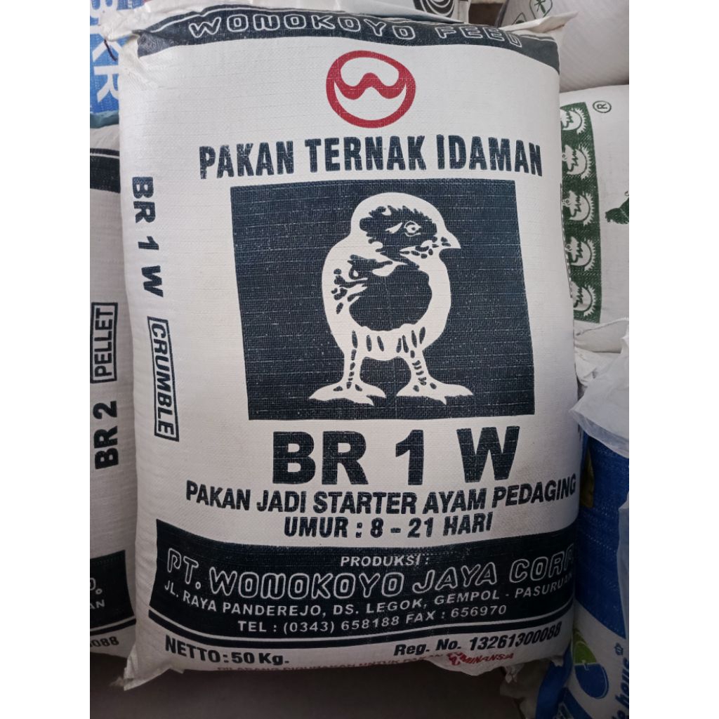 ( 50 Kg ) BR 1 W, BR 1 * & BR 2. Pakan Ayam Buras.