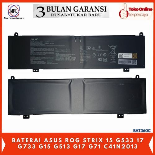 C41N2013 Baterai Asus ASUS ROG STRIX G15 G513 G513 G513R G513R G513R1 Untuk Asus Rog Strix G17 seri 