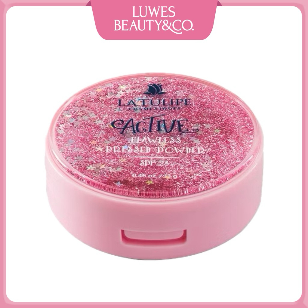 La Tulipe Active Flawless Compact Powder Pressed SPF23 13gr Bedak Padat