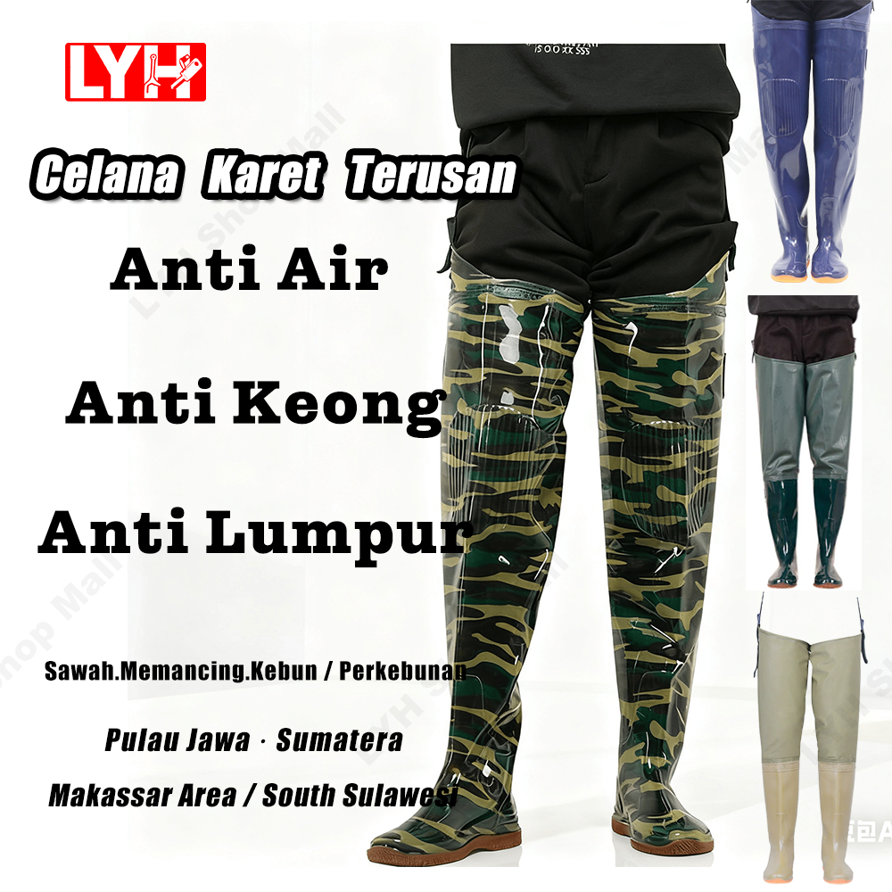 Celana Sawah Pria Panjang Celana Anti Air Waterproof Pria Celana Mancing Celana Petani Celana Pertan