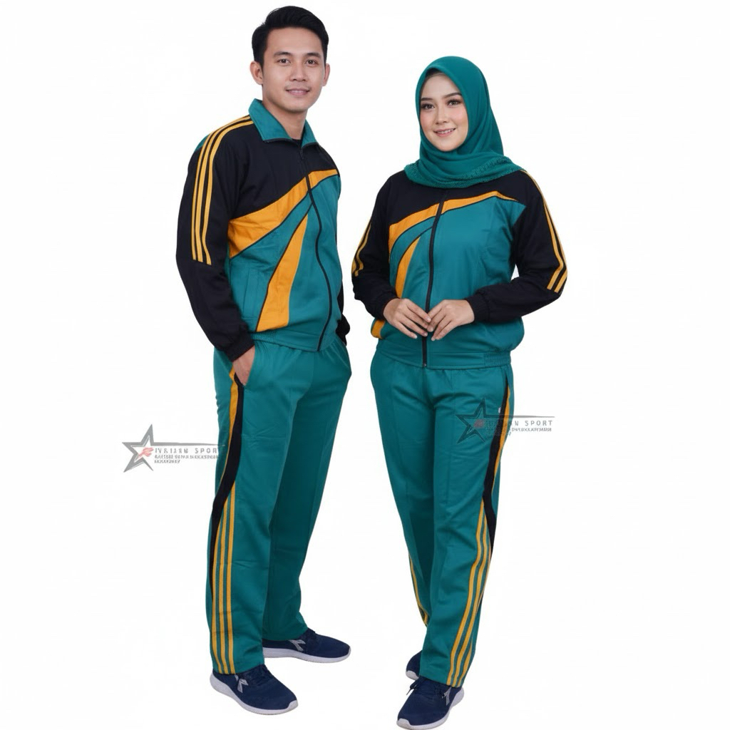 Jaket Olahraga 1 Set Training / Seragam Setelan Olahraga Unisex training Jaket