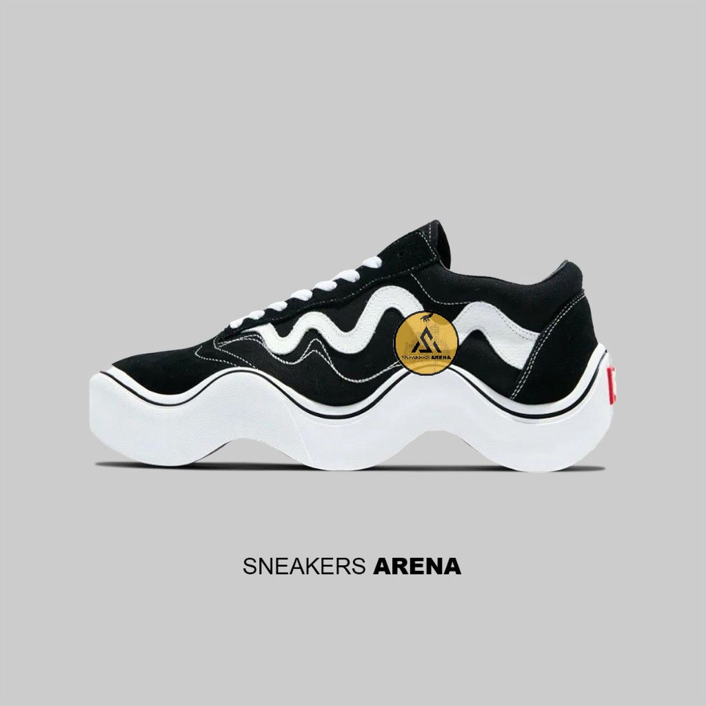 Sneakers Sepatu Vns MSCHF Wavy Baby x Tyga Black  White