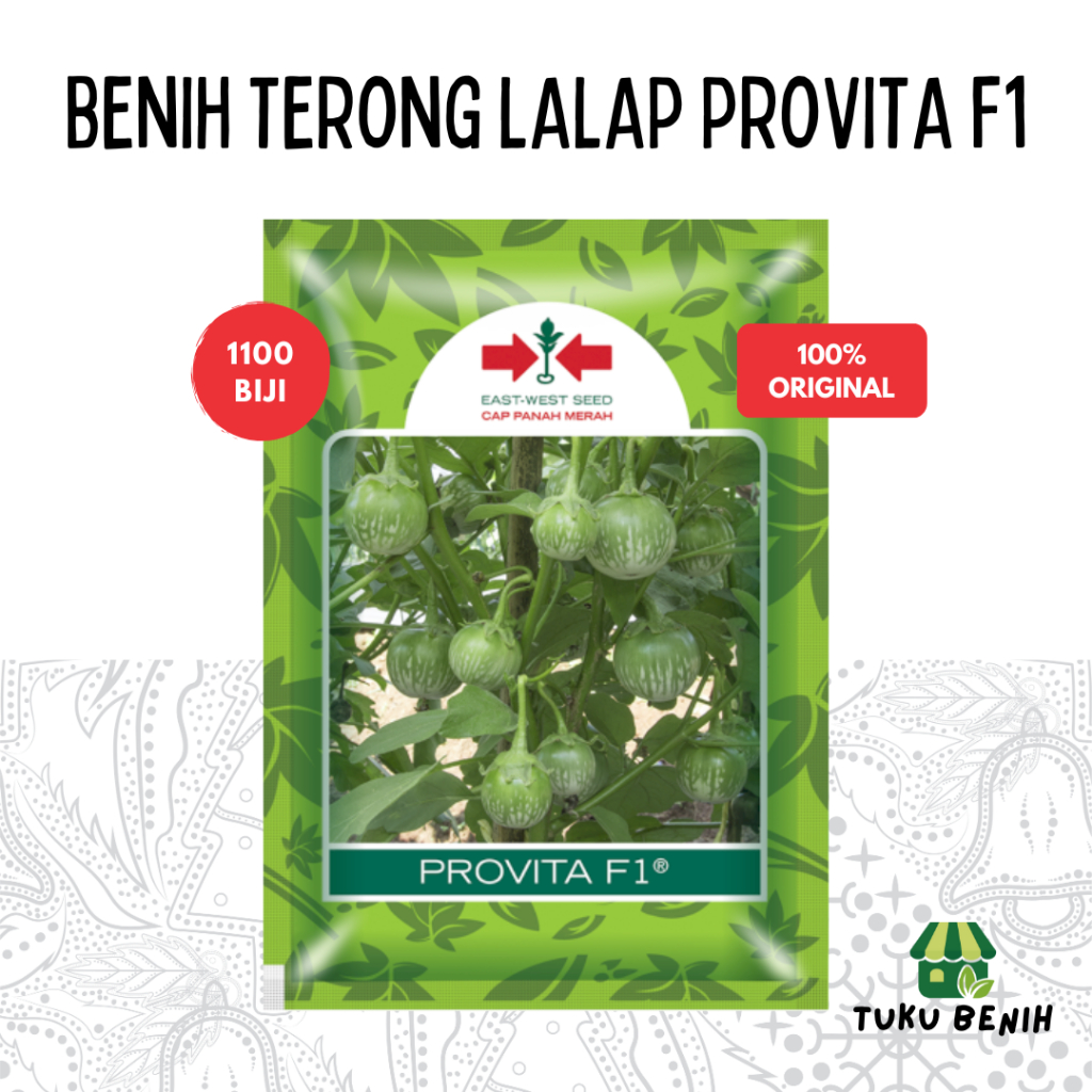 Benih Terong Lalap Provita F1 1100 Biji - Cap Panah Merah