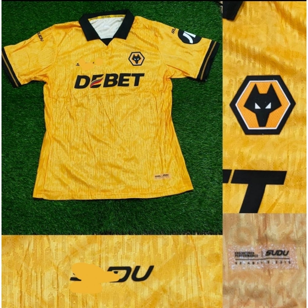 Jersey Kaos Baju Bola Wolves Wolverhampton Wanderes Wonderes Home Away 3rd Third Kuning Gold Emas Me