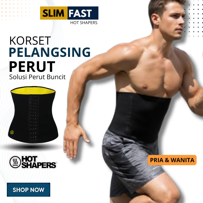Korset Pelangsing Perut Buncit Pria Wanita Alat Pembakar Lemak Korset Waist Cincher Pengecil Perut P