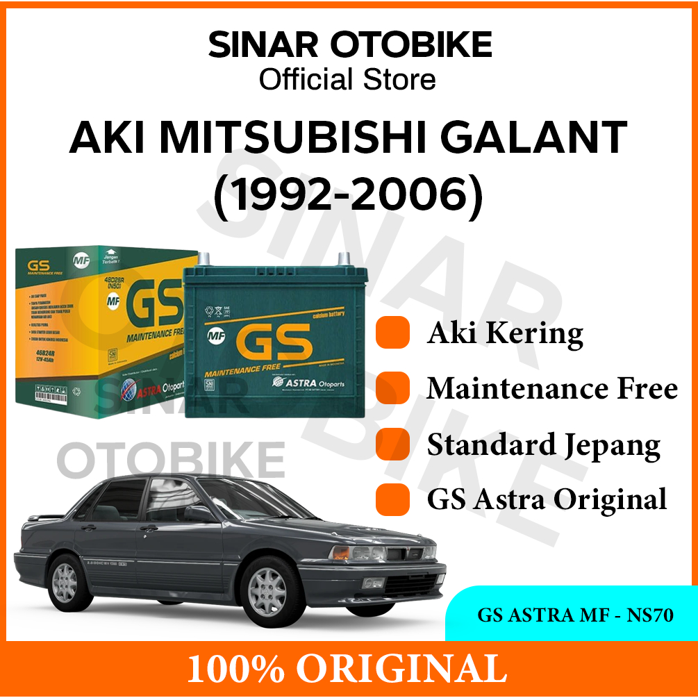 AKI MITSUBISHI GALANT GS ASTRA MF KERING NS70 65AH