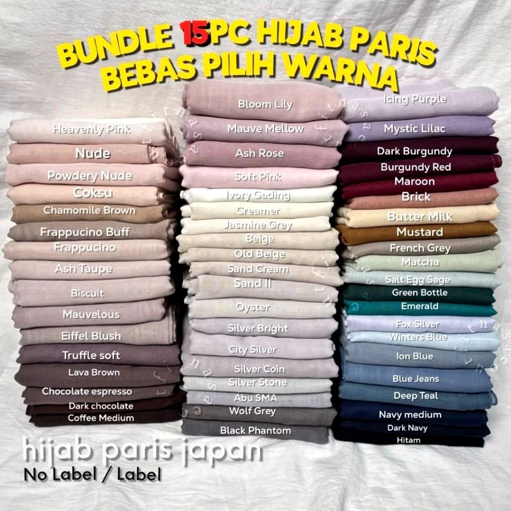 Bundle Grosir Hijab Paris Japan Jilbab Paris Jadul Bahan Premium
