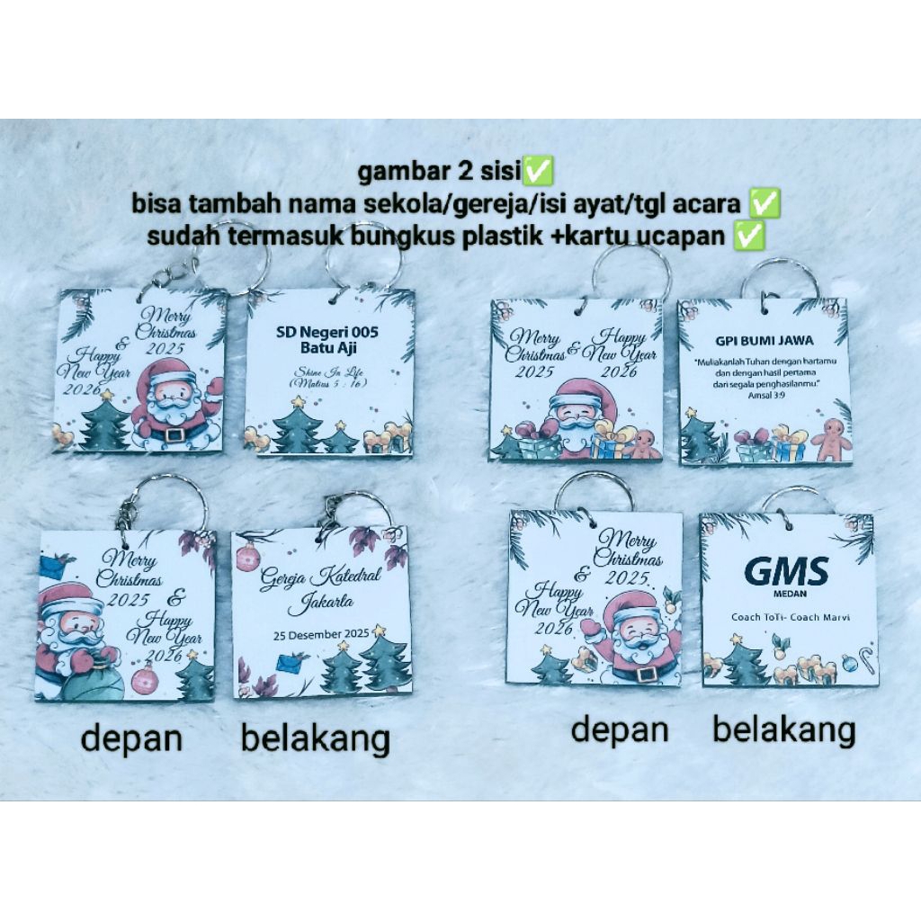 souvenir gantungan kunci Natal / Paskah per satuan