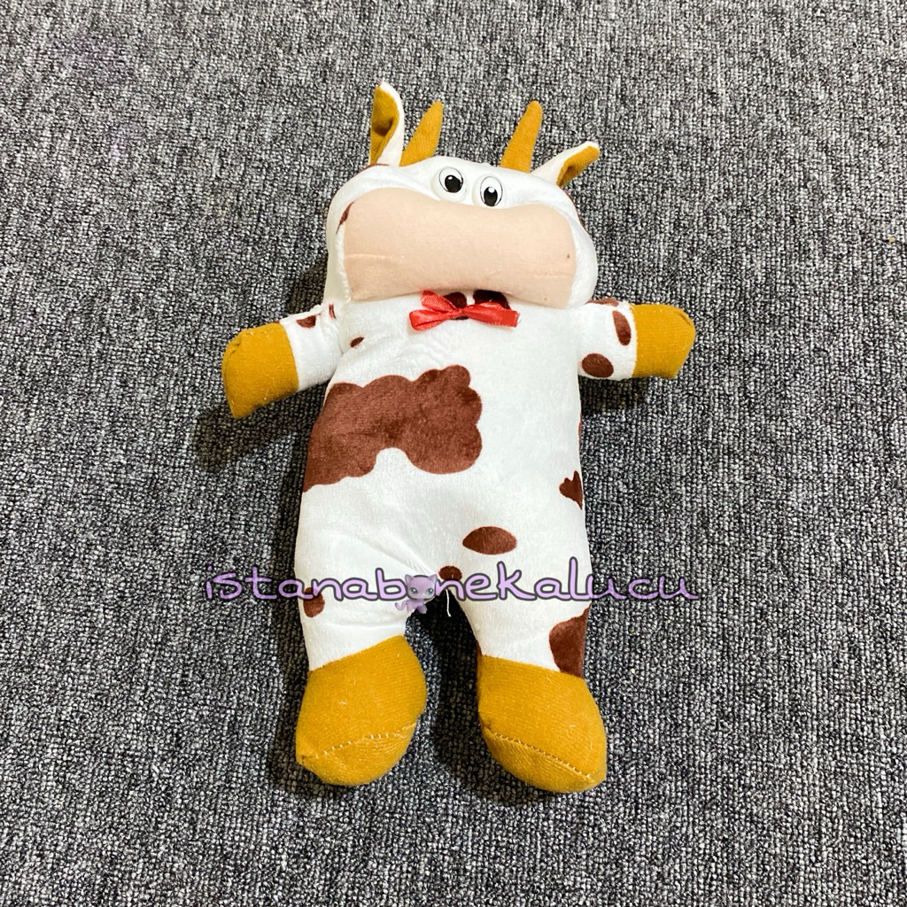Boneka Sapi Coklat – Boneka Lucu & Lembut Ukuran S