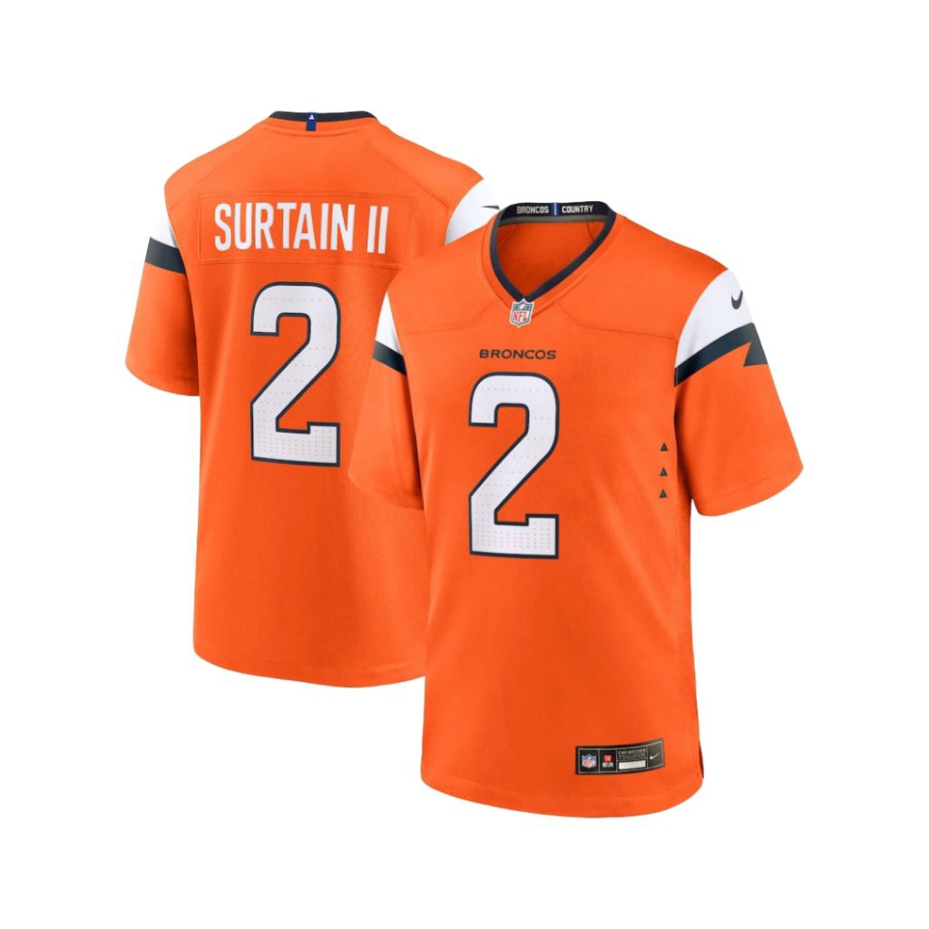 NFL Men's Denver Broncos Patrick Surtain II Nike Orange Mile High Collection Game Jersey