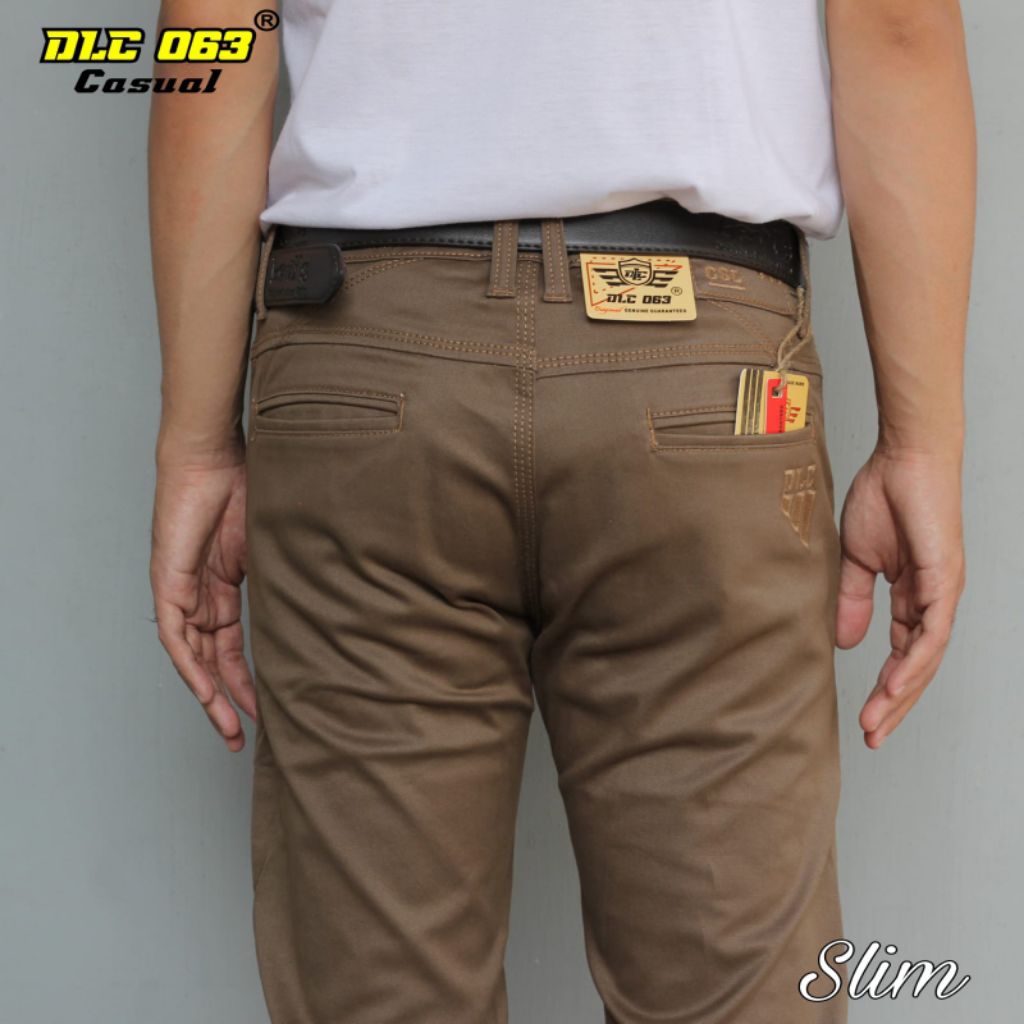 Celana Kanvas Slim fit Brand DLC 063 CASUAL / Celana Panjang Slimfit Streath Melar dlc063 Casual Tre