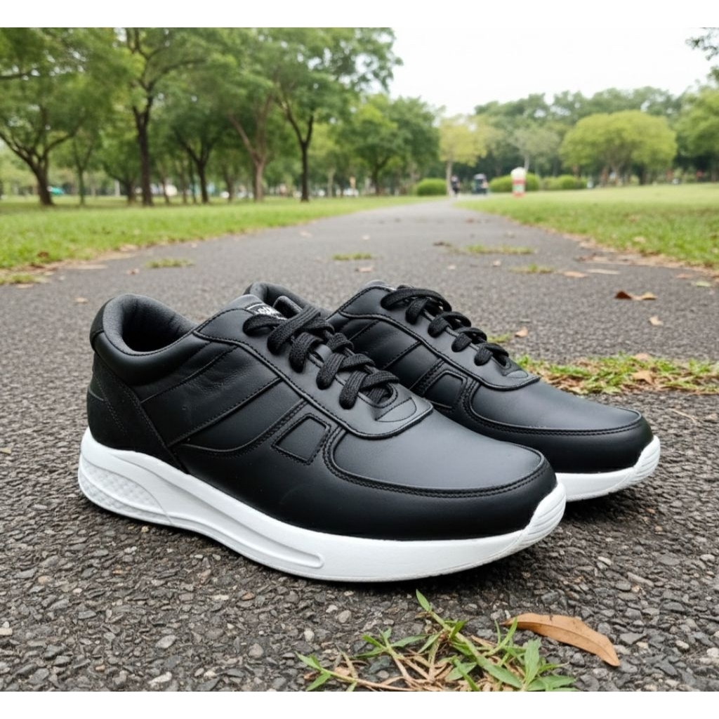 Sepatu Pria Sneakers Kulit Asli