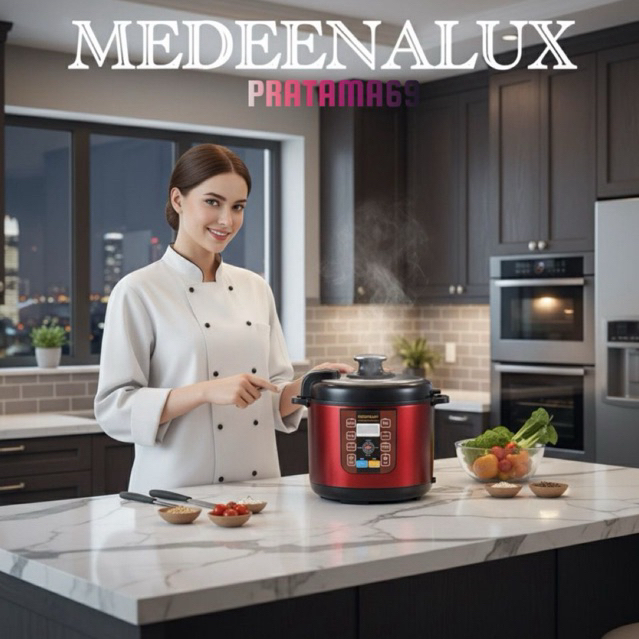 MEDEENALUX Presto Listrik Digital Electric Pressure Cooker