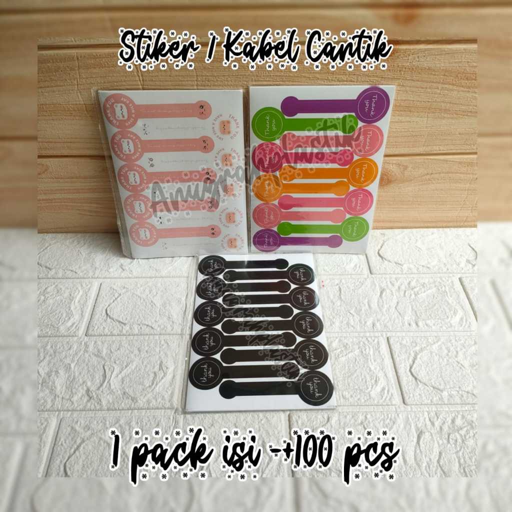 Label Stiker Thank You / Segel Stiker Thank You / Stiker Panjang / Label Hampers PER PACK