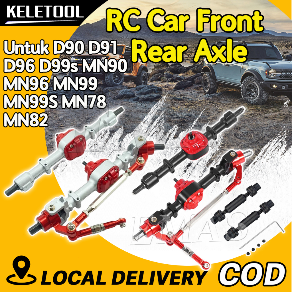 Axle Gardan Metal  Set Gardan Metal Upgrade Axle Shaft Part RC Mini WPL Offroad Untuk D90 D91 MN90 M