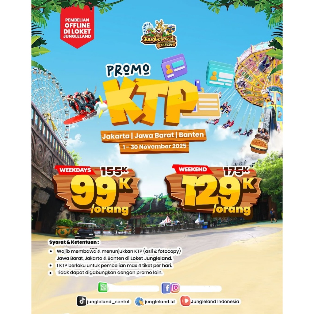 Jungleland sentul Bogor 2025 Harga tiket rombongan