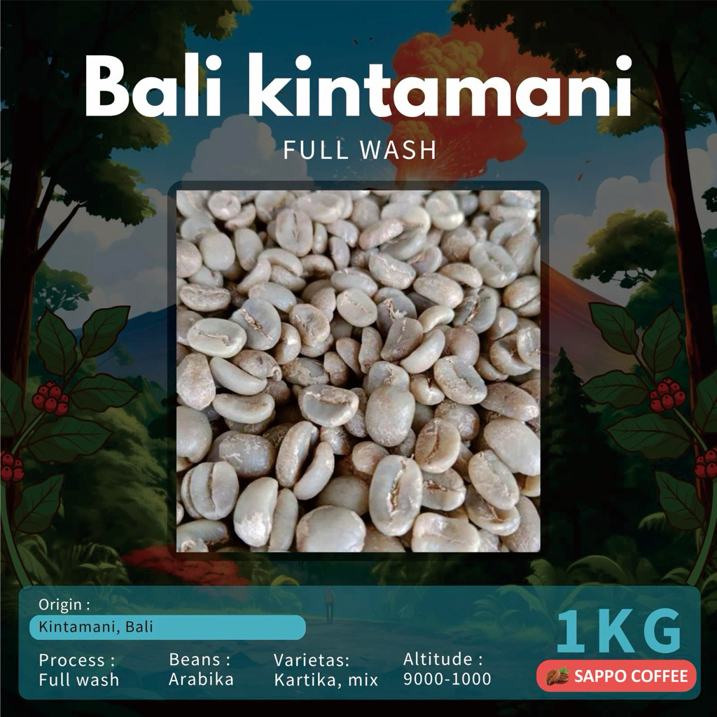 Green Bean Bali Kintamani Full Wash - biji kopi mentah