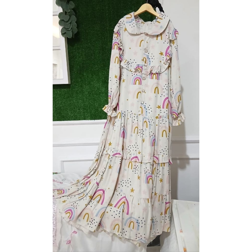 gamis anak tanggung bahan rayon