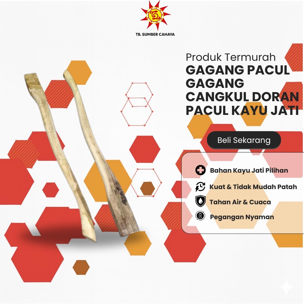 GAGANG PACUL GAGANG CANGKUL DORAN PACUL KAYU JATI PANJANG