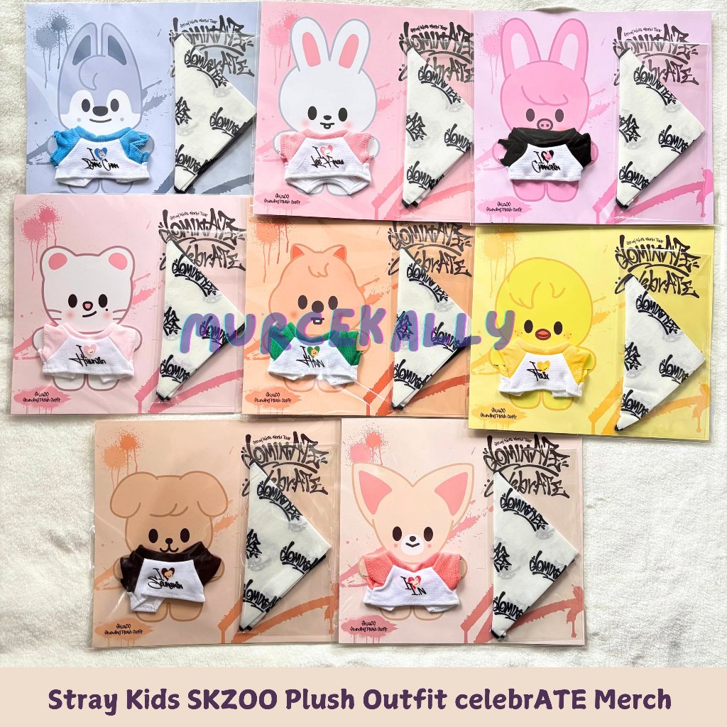 [LIMITED STOCK] Stray Kids SKZOO Plush Outfit celebrATE Merch - Official