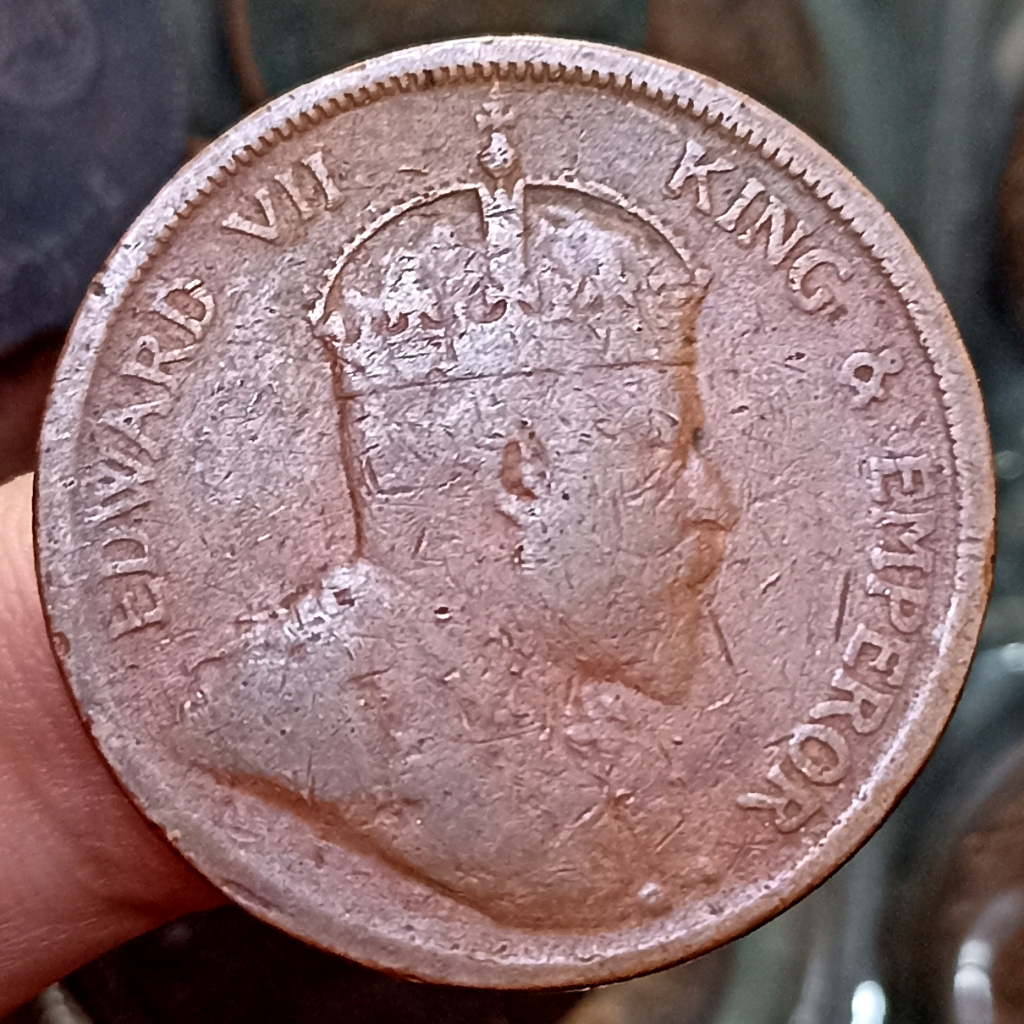 Koin Kuno Straits Settlements (British Malaysia) 1 Cent - Edward VII Tahun 1904