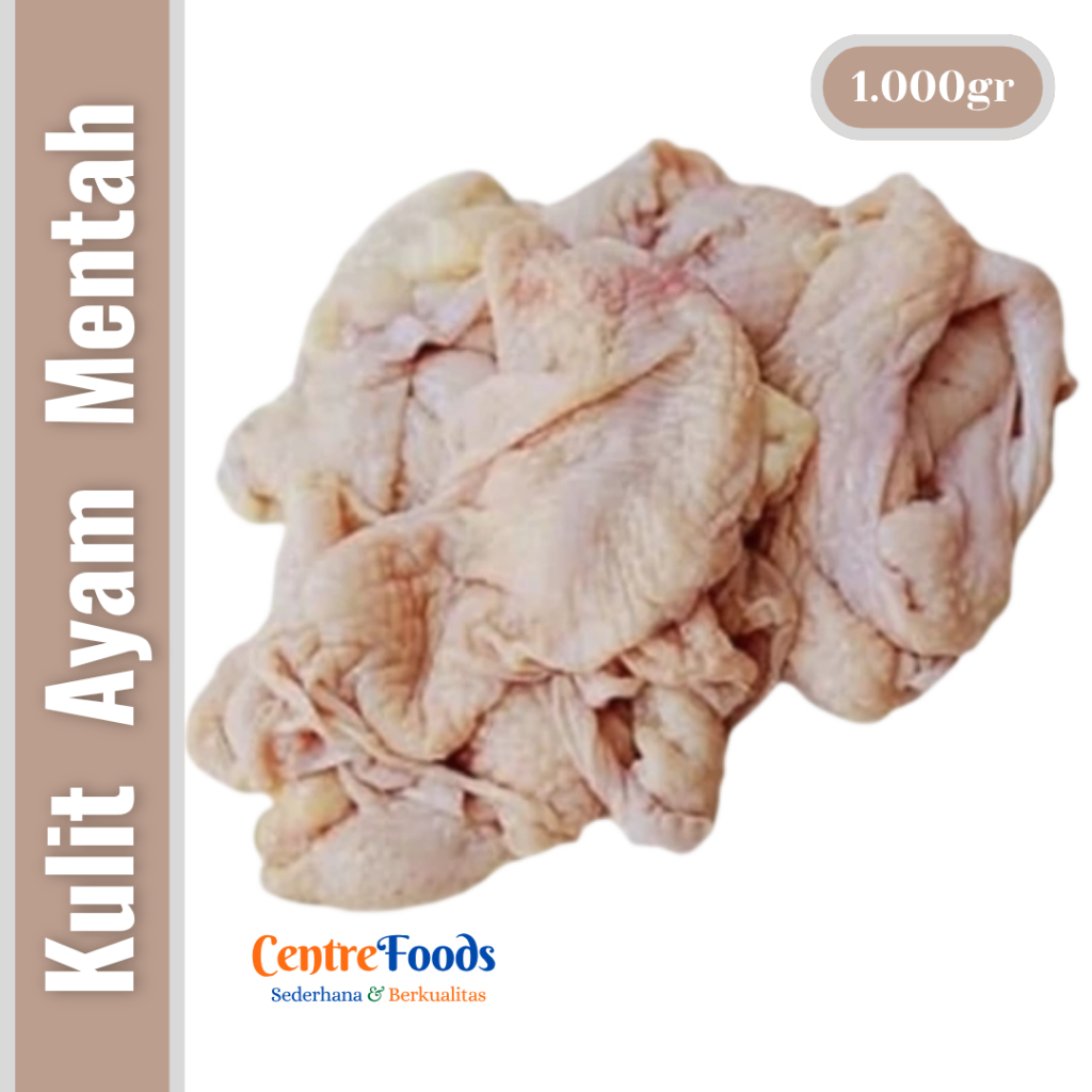 Kulit Ayam Bersih Segar - Kulit Ayam Mentah Chicken Skin Fresh | 1.000gr [ Harga Per KG ]