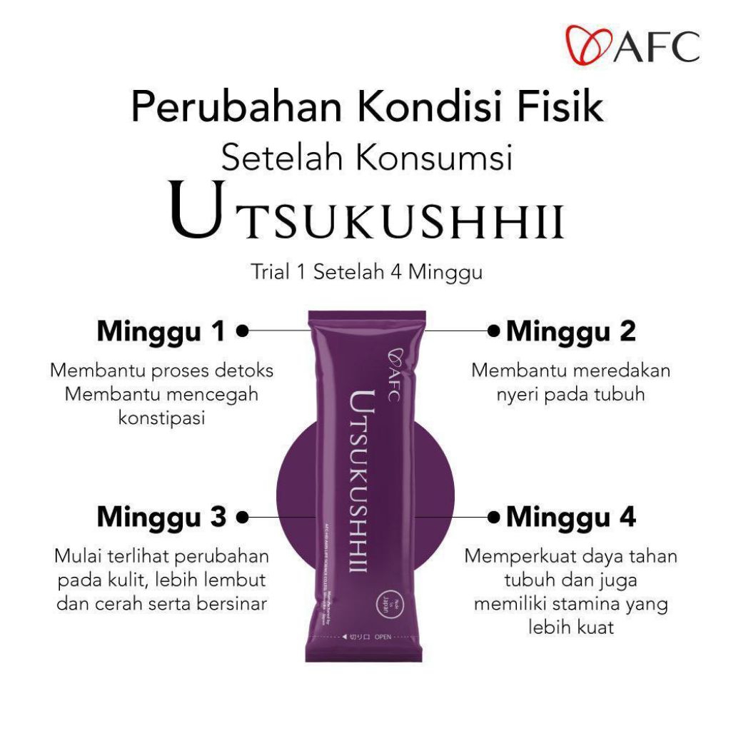 UTSUKUSHHII 1 SACHET SUPLEMEN NUTRISI AFC JAPAN