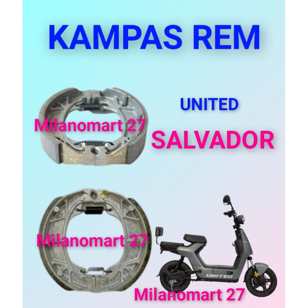 kampas rem united salvador kampas rem sepeda listrik united salvador
