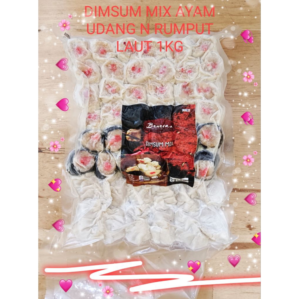 BENAR DIMSUM MIX AYAM UDANG RUMPUT LAUT  1KG tanpa saus