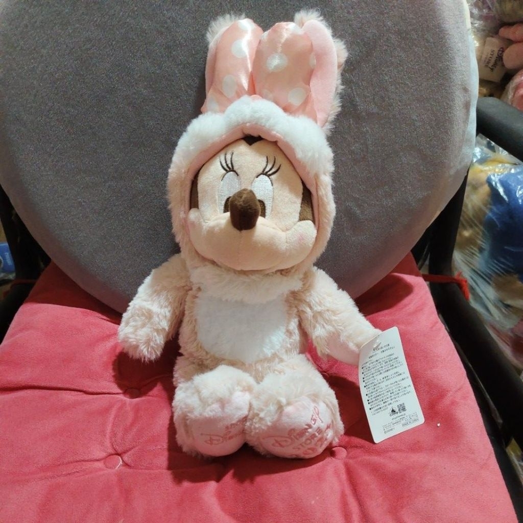 boneka minnie mouse kostum bunny pink tag ori