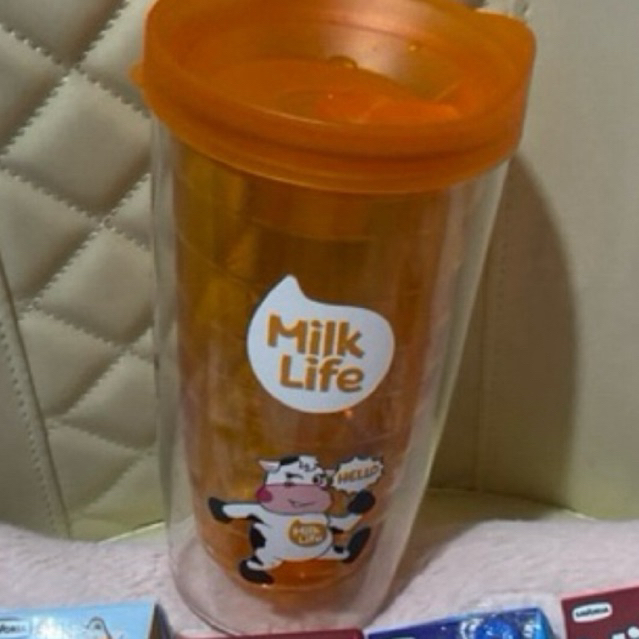 gelas botol tumbler milk life botol minum orange susu milk life UHT jakarta fair prj 2025 viral tren