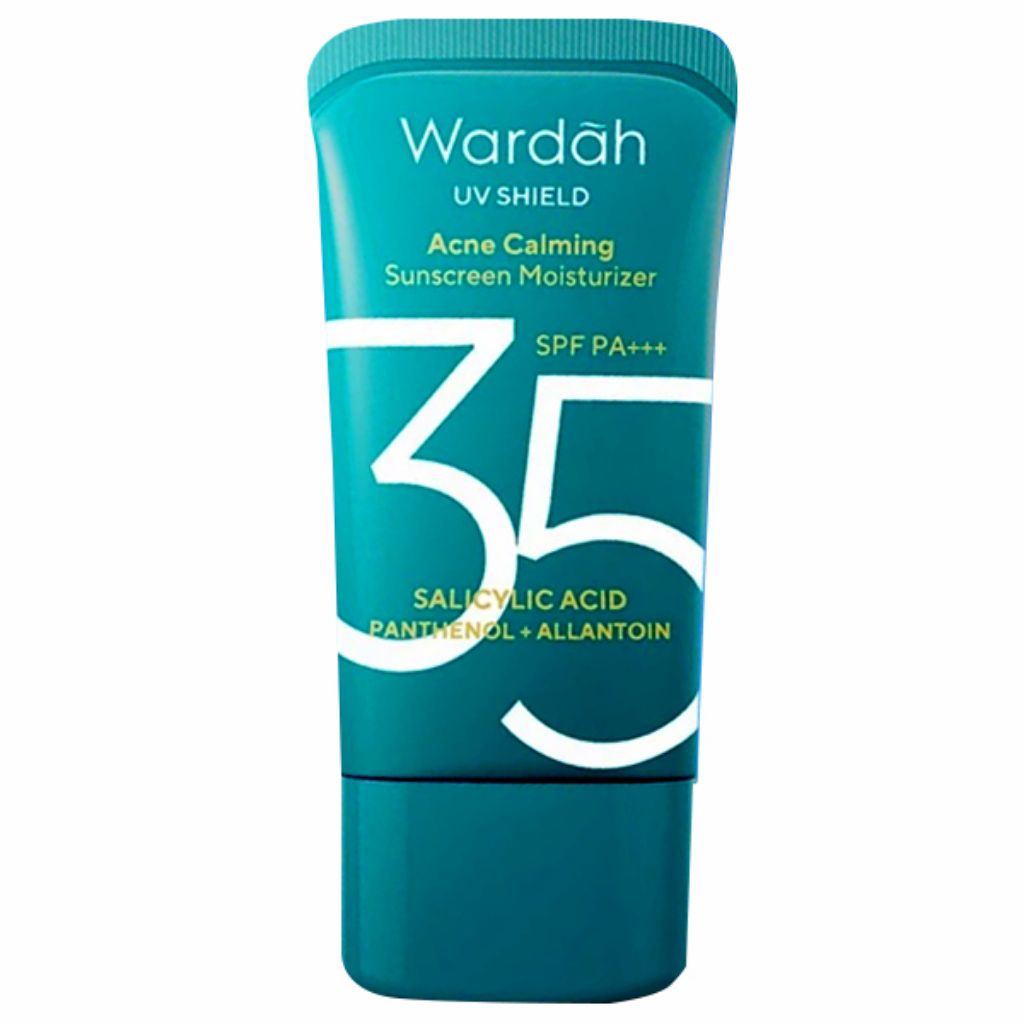 Wardah UV Shield Acne Calming Sunscreen Moisturizer SPF 35  PA+++ [Biru] | Sunscreen untuk kulit Kom