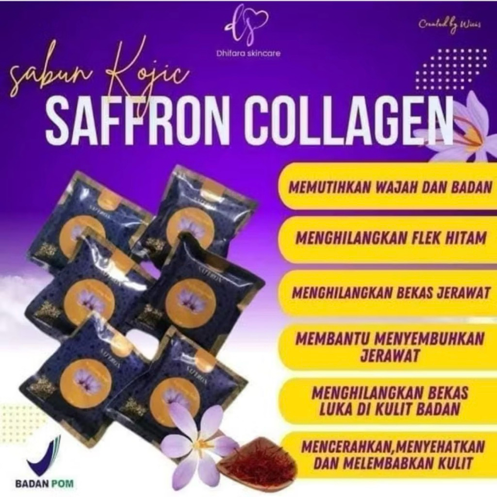 Sabun Kojic Brightening Soap | Sabun SAFFRON KOJIC BPOM