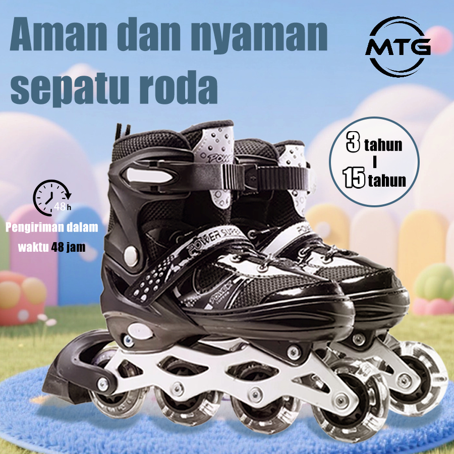 MTG -Sepatu Roda Anak dewasa Sepatu Roda PU Roda Nyala Sepatu Roda Anak Laki Laki  Perempuan roda 4