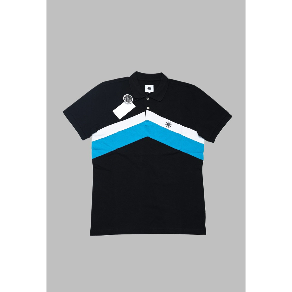 Pretty Green Chest Stripe Polo Shirt black