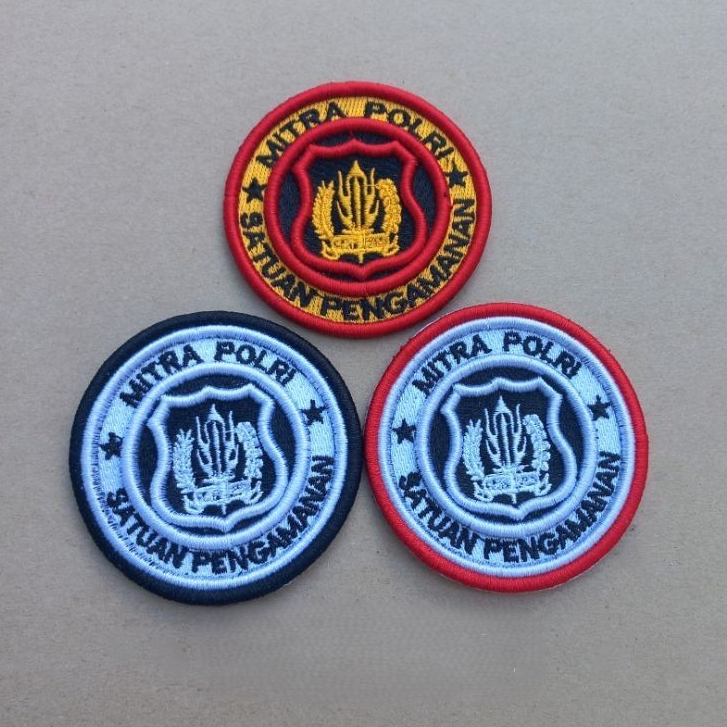 BORDIR MITRA POLRI SATPAM Mitra Polri Satpam Bordir Timbul