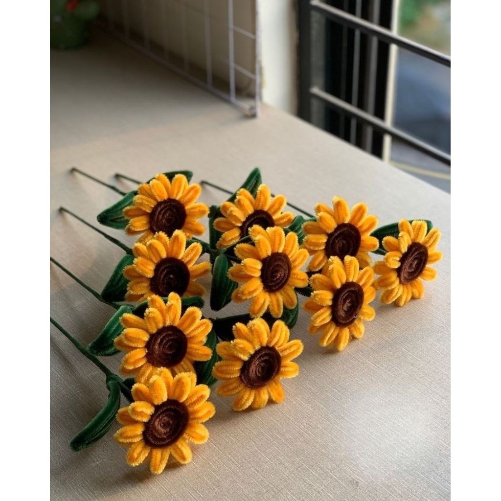 1 TANGKAI BUNGA MATAHARI/BUNGA TANGKAI KAWAT BULU/BUNGA MATAHARI DR KAWAT BULU/BUNGA MATAHARI UNTK B