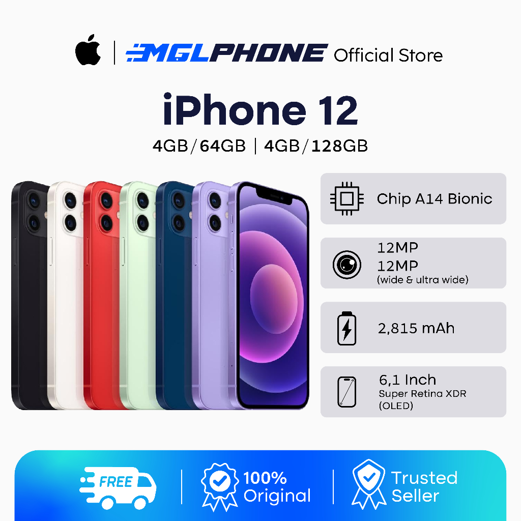 IP 12 128GB/64GB SECOND FULLSET EX INTER BERGARANSI