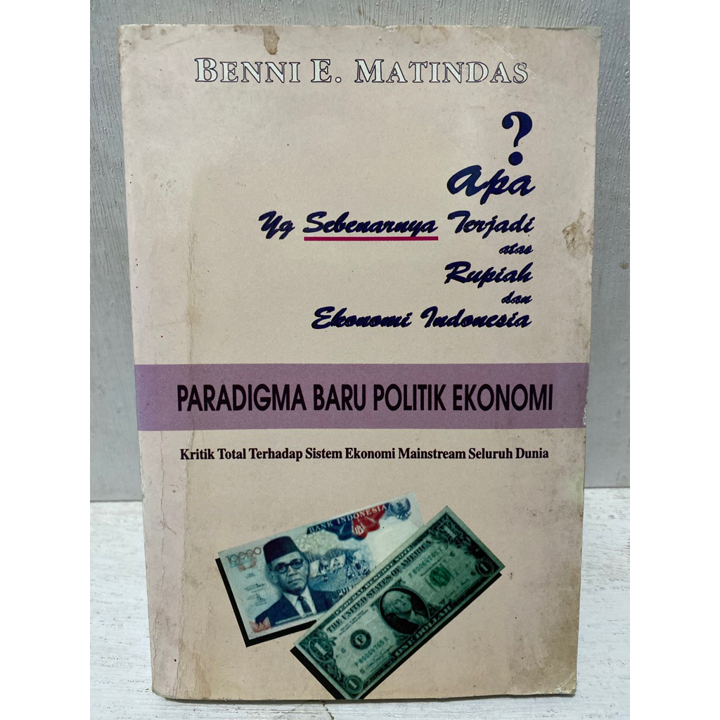 Buku Original PARADIGMA BARU POLITIK EKONOMI - BENNI E.  MATINDAS