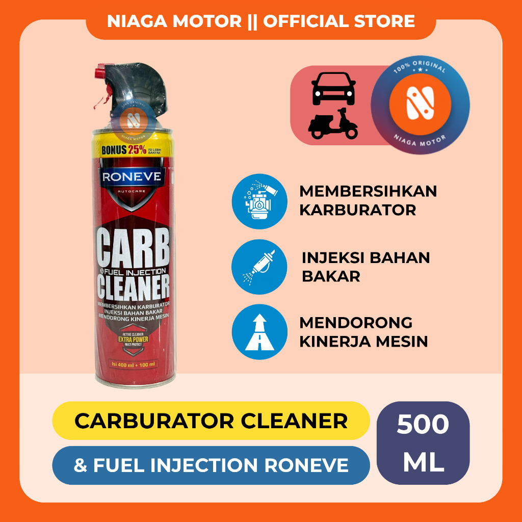 RONEVE CARB CLEANER 500ML CARB & FUEL INJECTION CLEAN / KARBURATOR CLEANER MOTOR MOBIL