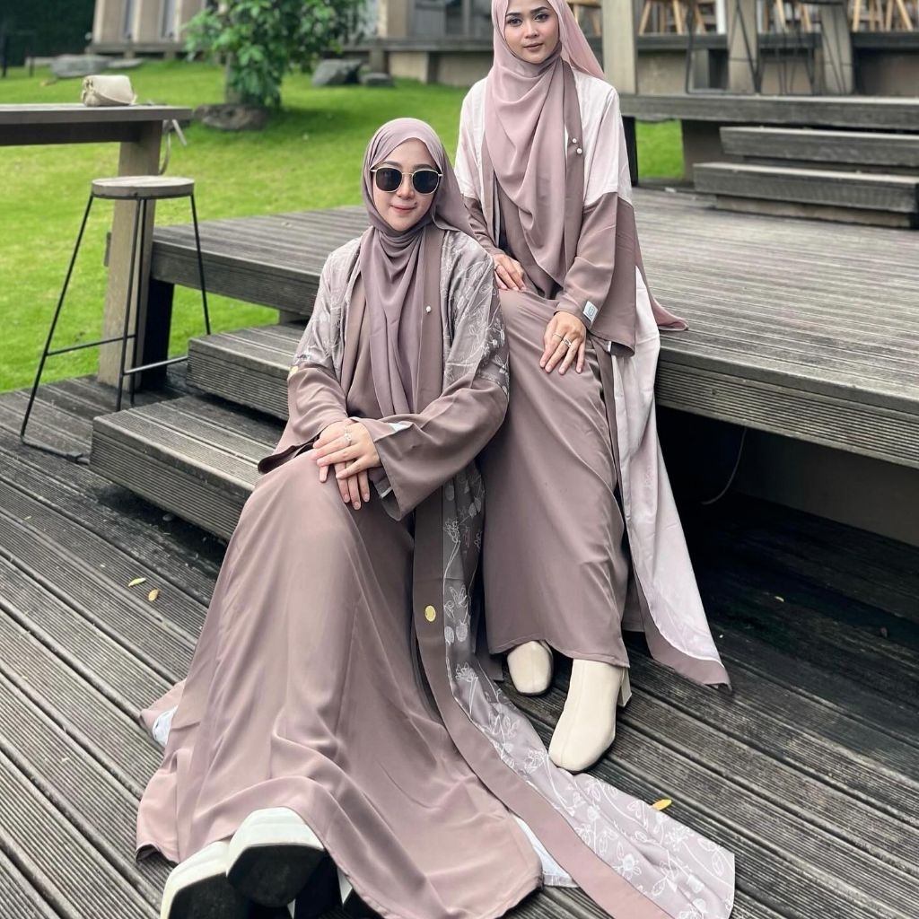 Assolabiyah Abaya Mahera Jaguard Silk anti UV ABAYA PREMIUM 2LAYER IN&OUTER