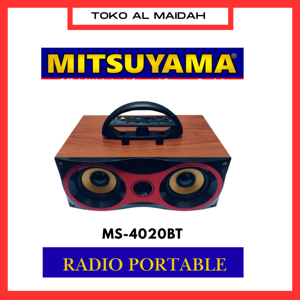 Speaker Portable Bluetooth Mitsuyama MS-4020 BT FM Radio USB Super Bass / mitsuyama ms 4020bt