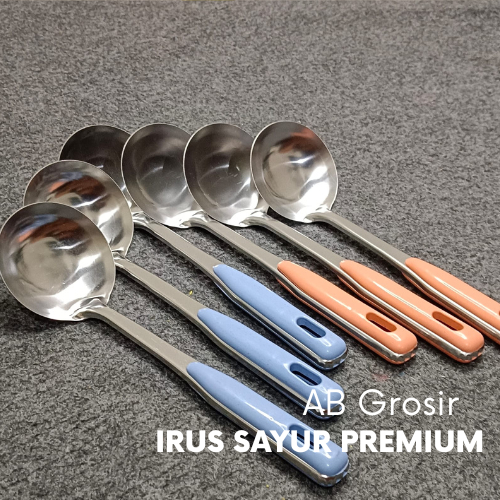 IRUS PREMIUM GAGANG PLASTIK CENTONG STAINLES GAGANG PLASTIK ENTONG SAYUR SOP BUAH