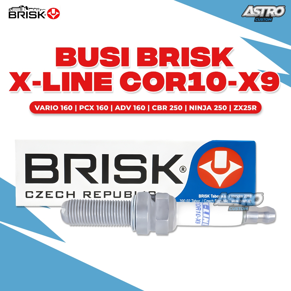 Busi Racing Brisk X-Line Beat Karbu PCX ADV 150 Nmax Aerox PIAGGIO LX125 150 Satria FU AOR12-X8