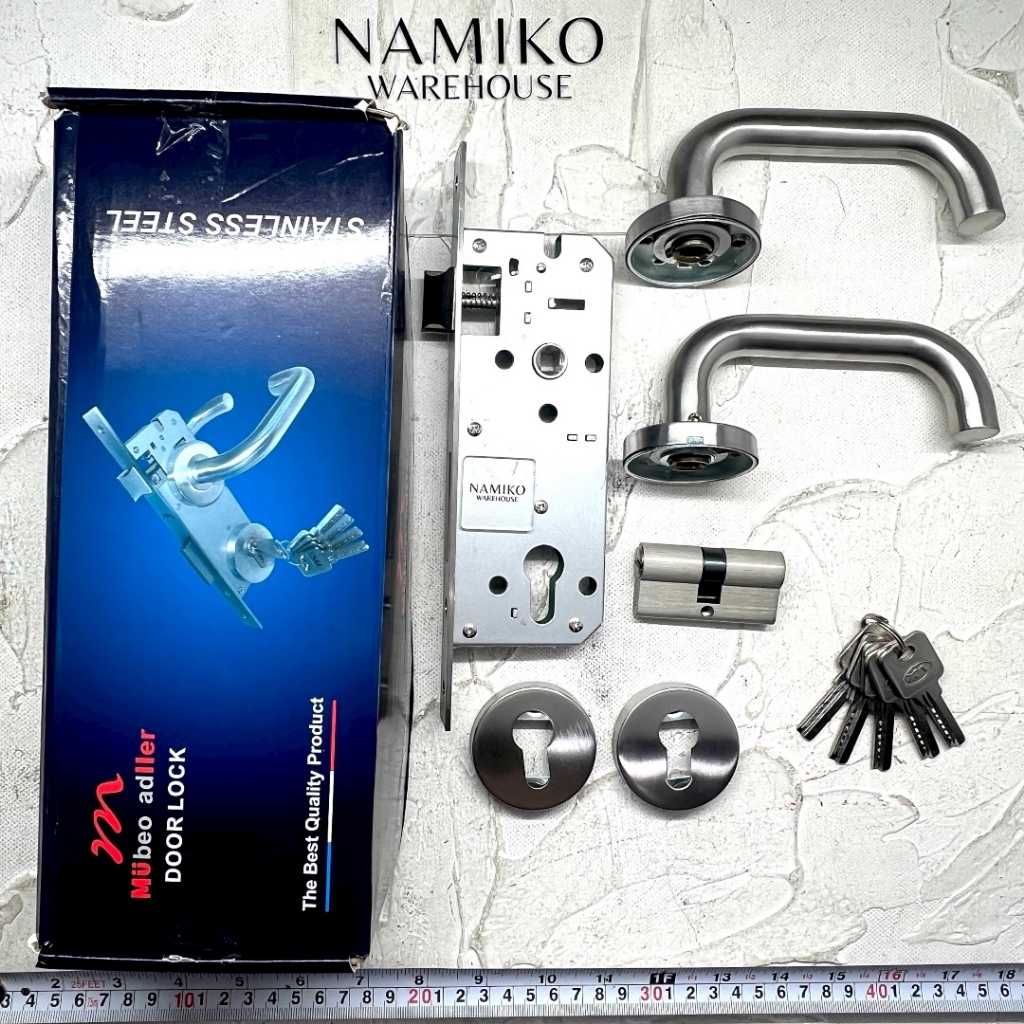 MULLER Kunci pintu roll set stainless 8002