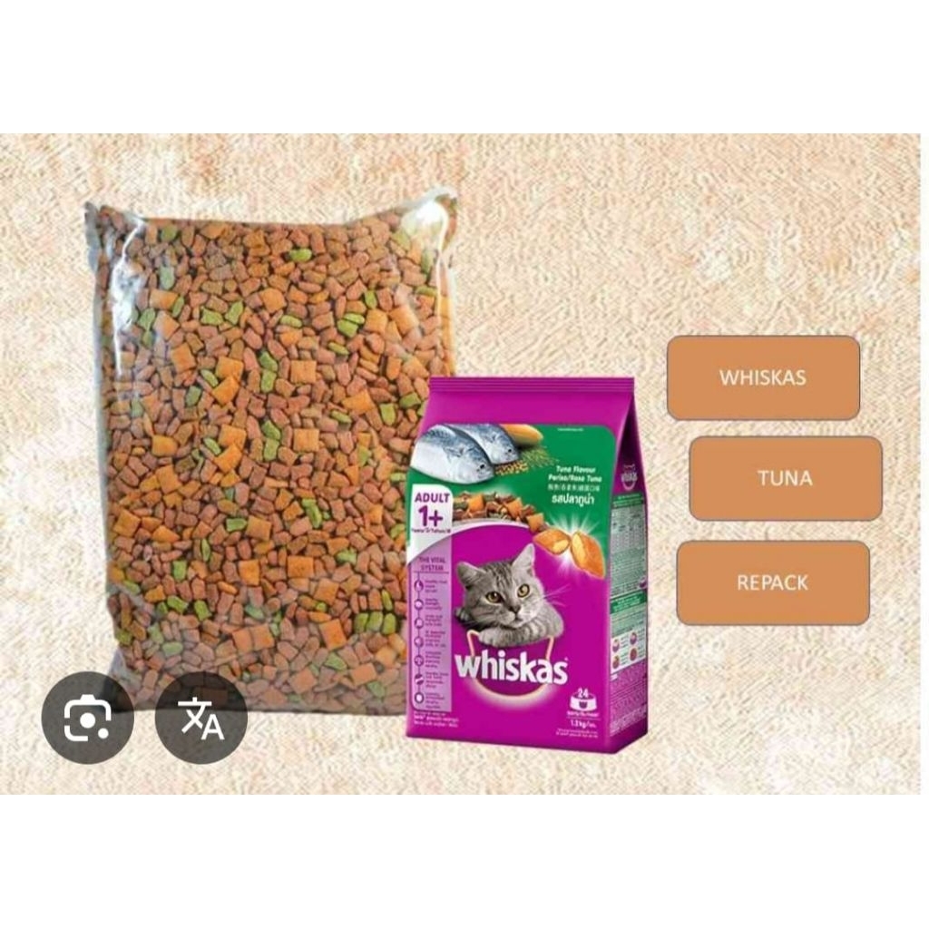 whiskas kering 1 KG makanan kucing gratis kitekat basah 1 pcs