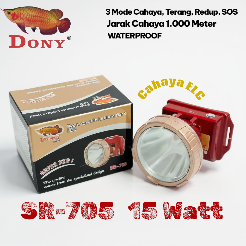 Senter Kepala Dony SR-705 15Watt