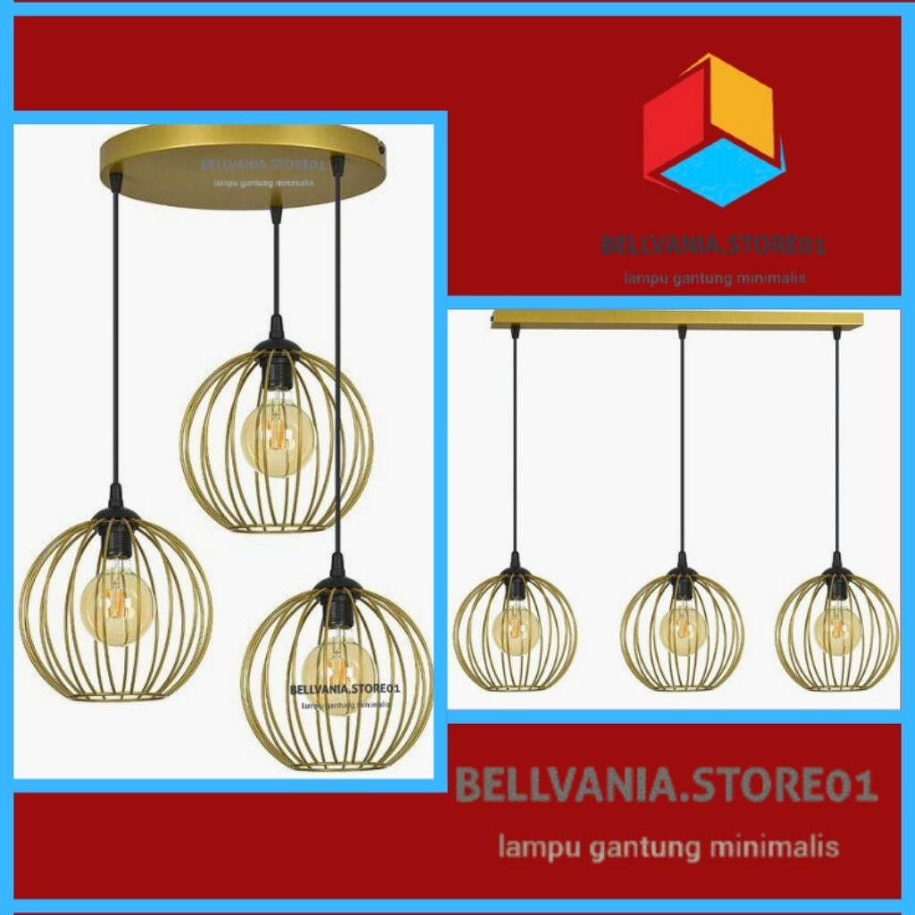 Lampu Hias Minimalis Lampu Gantung Dekorasi Hiasan Rumah Ruang Tamu Teras Cafe Kantor Bahan Besi